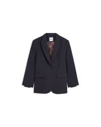 Summum Blazer Viscose blend stripe 495 Midnight blue