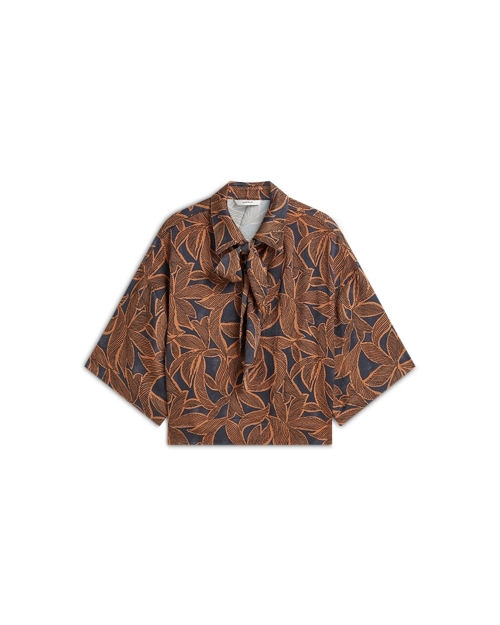 Summum Top Abstract flowers 495 Midnight blue