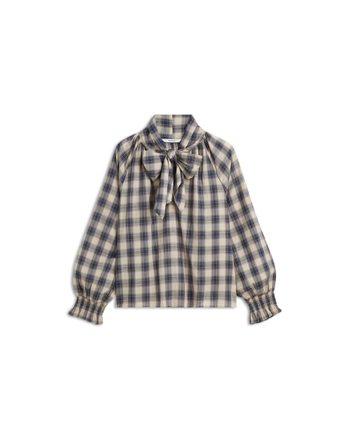 Summum Top Blue check 495 Midnight blue