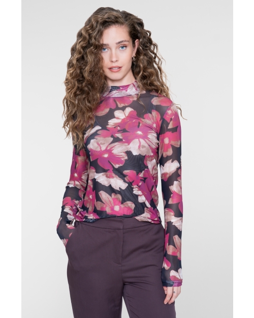 Geisha Top mesh 999 black/sand/pink