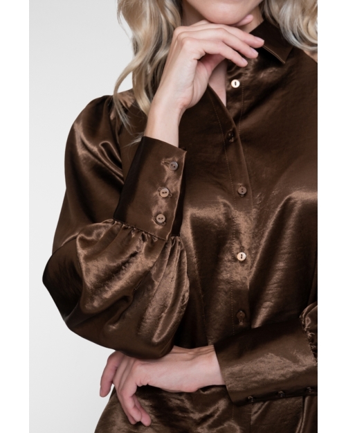 Geisha Top satin 775 brown