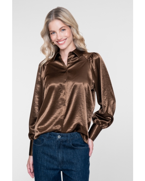 Geisha Top satin 775 brown