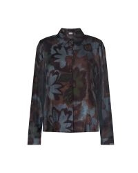 Geisha Blouse AOP 625 blue/brown/green