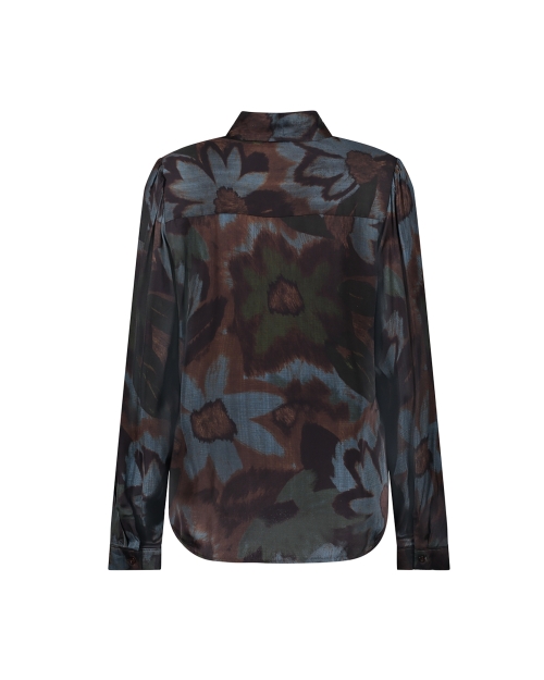 Geisha Blouse AOP 625 blue/brown/green
