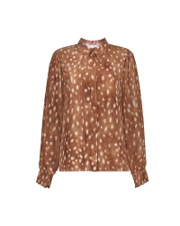 Geisha blouse 735 camel/ecru