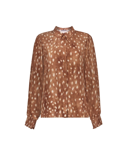 Geisha blouse 735 camel/ecru