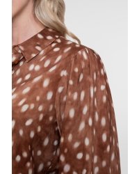 Geisha blouse 735 camel/ecru