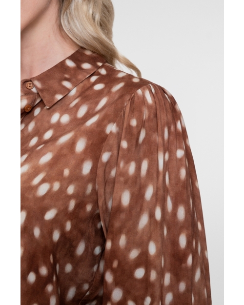 Geisha blouse 735 camel/ecru