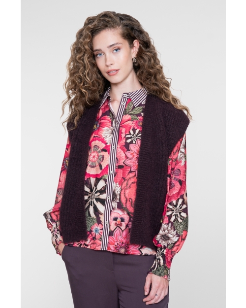 Geisha blouse 380 plum purple/ pink