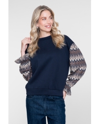 Geisha top 685 dark blue/brown