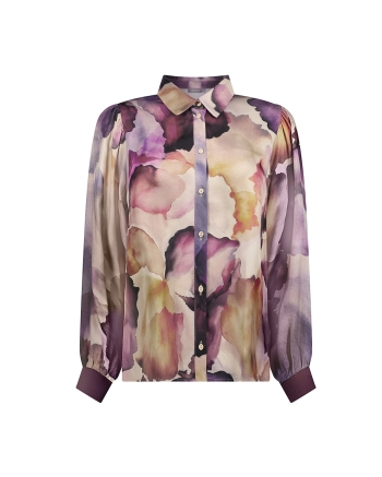 Geisha blouse 718 ecru/purple