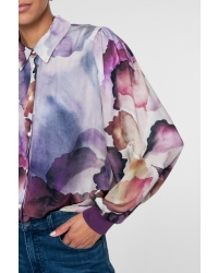 Geisha blouse 718 ecru/purple