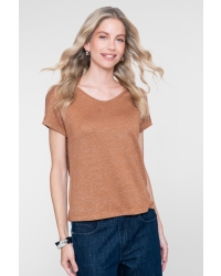 Geisha T-shirt sparkle 735 camel