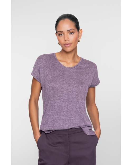 Geisha T-shirt sparkle 490 aubergine