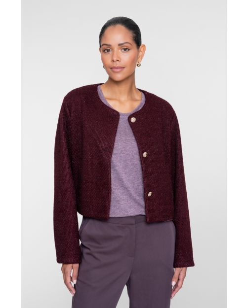 Geisha T-shirt sparkle 490 aubergine