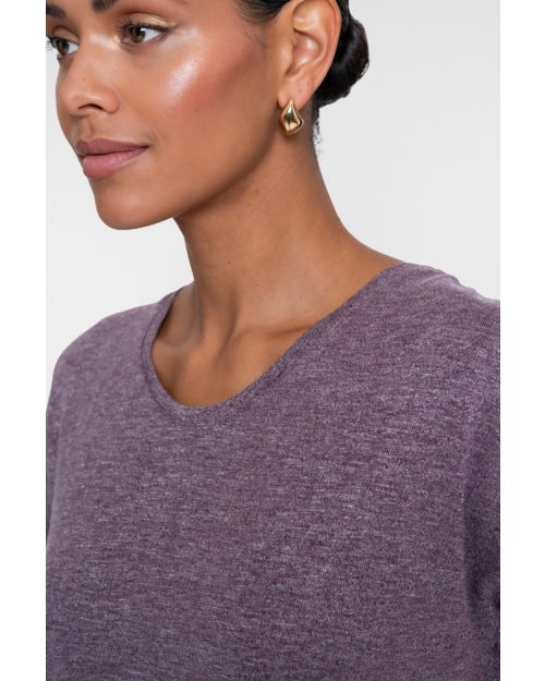 Geisha T-shirt sparkle 490 aubergine