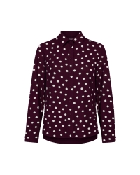 Studio Anneloes Bernadette blouse 3817 blackberry/ecru