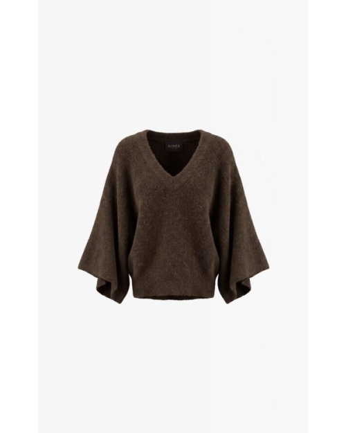 AIMEE THE LABEL brown/marine melange brown/marine melange
