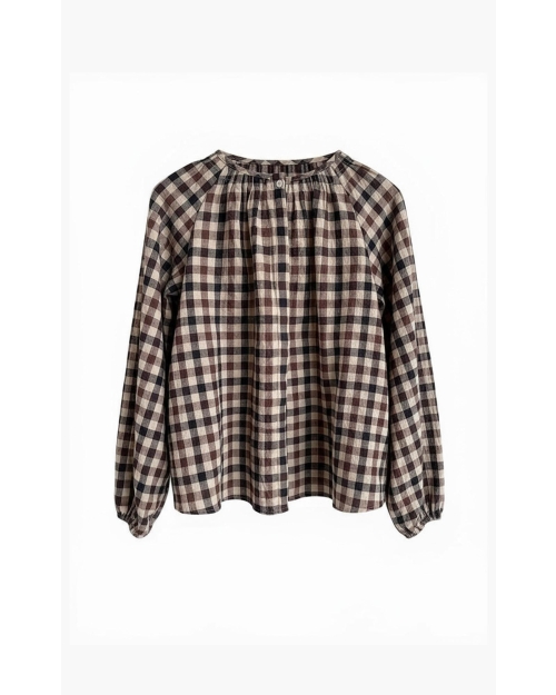 AIMEE THE LABEL brown/black/sand che brown/black/sand check