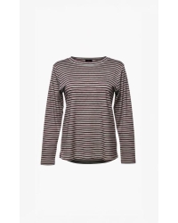 AIMEE THE LABEL burgundy/ grey strip burgundy/ grey striped