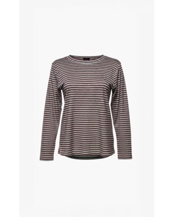 Aímée the Label burgundy/ grey strip burgundy/ grey striped