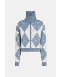 Penn&Ink Cardigan 54/05 blue-ecru