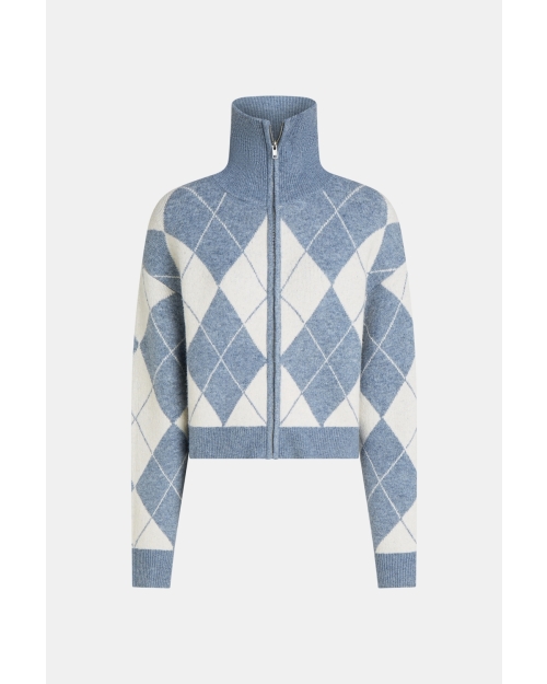 Penn&Ink Cardigan 54/05 blue-ecru