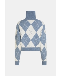 Penn&Ink Cardigan 54/05 blue-ecru