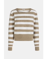 Penn&Ink Jumper stripe 60/05 brown-ecru