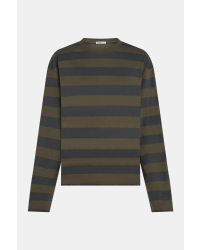 Penn&Ink Longsleeve stripe 655/82 tabac-antra