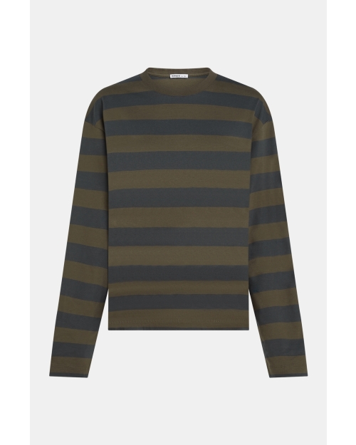 Penn&Ink Longsleeve stripe 655/82 tabac-antra