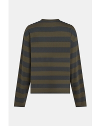 Penn&Ink Longsleeve stripe 655/82 tabac-antra
