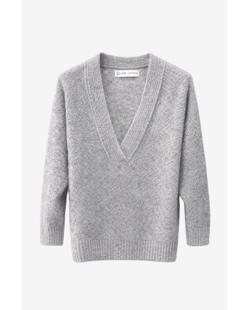 Jane Lushka V-neck melange pullover #201