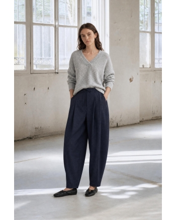 Jane Lushka V-neck melange pullover #201