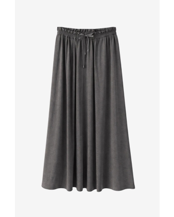 Jane Lushka Rapanui light flannel long skirt Dark Grey #93