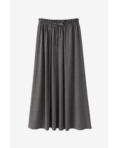 Jane Lushka Rapanui light flannel long skirt Dark Grey #93 