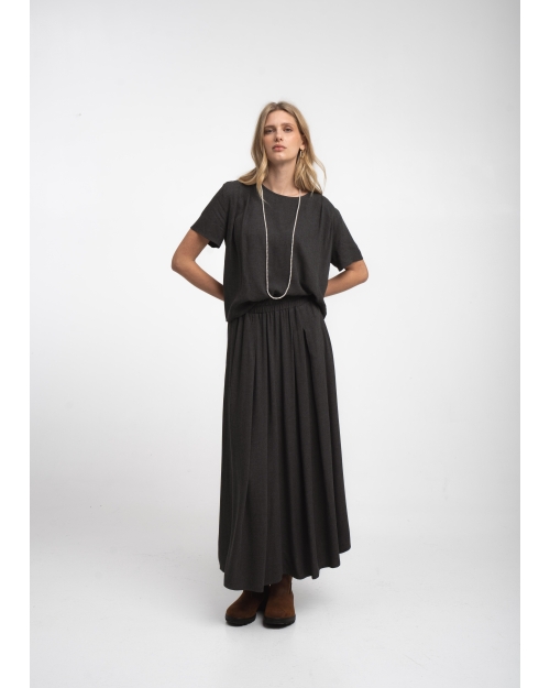 Jane Lushka Uriele light flannel top Dark Grey #93 