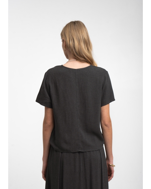 Jane Lushka Uriele light flannel top Dark Grey #93 