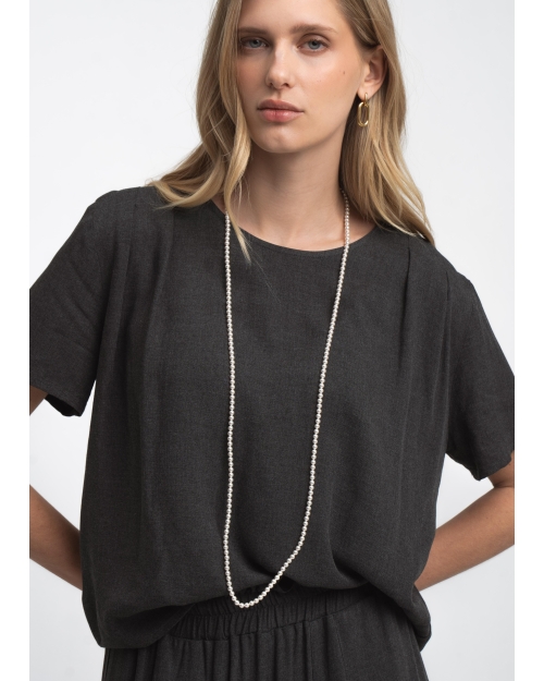 Jane Lushka Uriele light flannel top Dark Grey #93 