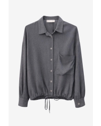 Jane Lushka Camilla light flannel blouse Dark Grey #93