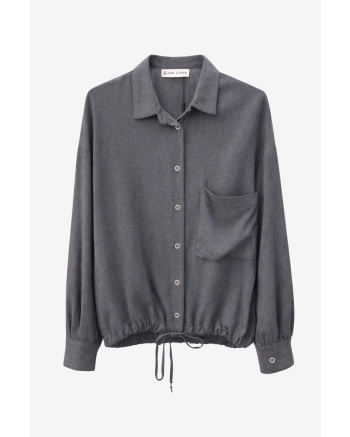 Jane Lushka Camilla light flannel blouse Dark Grey #93