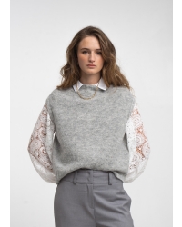 Jane Lushka Abigail alpaca vest Grey 1822 