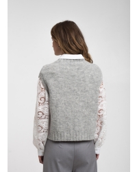 Jane Lushka Abigail alpaca vest Grey 1822 
