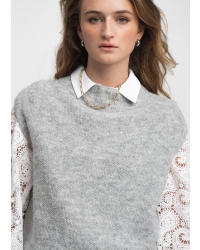 Jane Lushka Abigail alpaca vest Grey 1822 