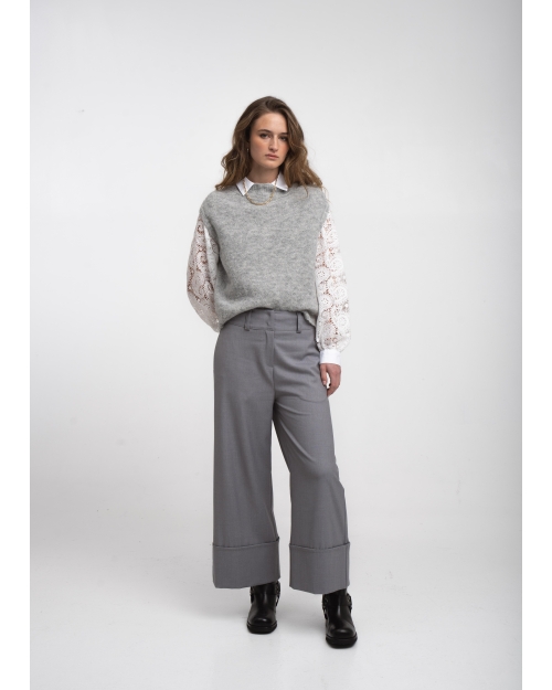 Jane Lushka Abigail alpaca vest Grey 1822 