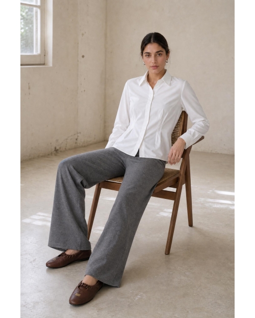 Jane Lushka Viscose wide-leg pants  Grey #91 