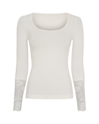 Tim&Simonsen Top lace sleeve Ivory