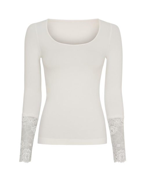 Tim&Simonsen Top lace sleeve Ivory