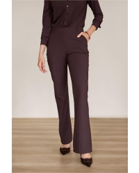 Studio Anneloes Flair bonded trousers 8700 Espresso