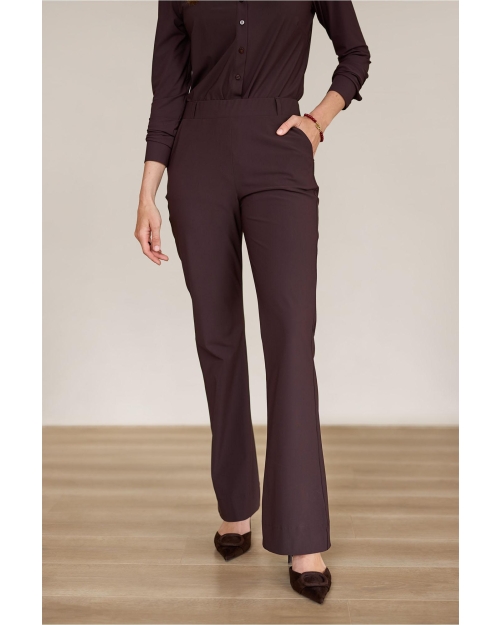 Studio Anneloes Flair bonded trousers 8700 Espresso